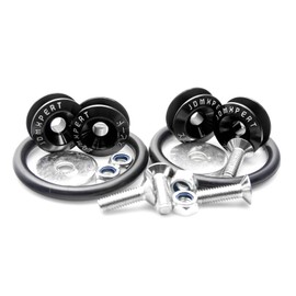 Xotic Tech 4x JDM Black Car Bumpers Trunk Fender Hatch Lids Quick Release Fasteners Kit Universal Aluminum CNC Billet