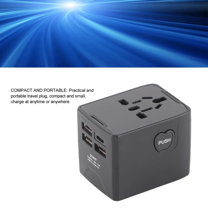 Universal Travel Adapter International Plug Power Converter Multi Outlets