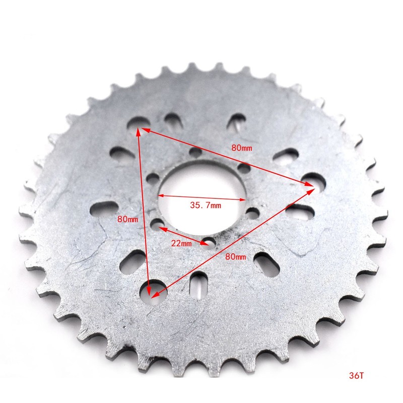 JRL Wheel Sprocket 36T 36 Tooth Motorized Gas Cycle Bicycle