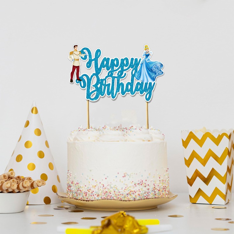Seyal® Cenicienta Decoración para tarta de feliz cumpleaños