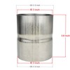 Elifecenter Universal ID 3" Exhaust Coupler Stainless Steel Exhaust Adapter