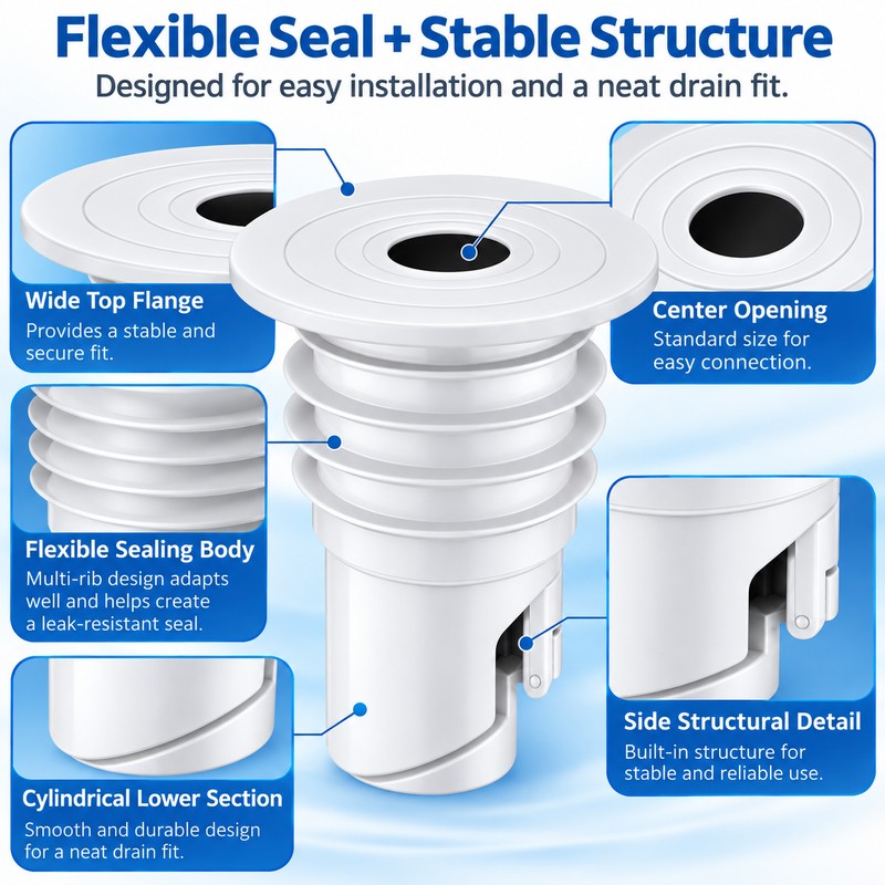 Drain Pipe Seal Ring for Sink & Washing Machine –