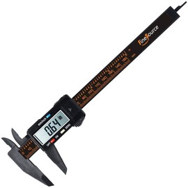 FineSource Digital Caliper, Caliper Measuring Tool with Large Screen, Vernier Caliper Inch/Metric Conversion, 0-6 Inch/150mm, Carbon Fiber, Auto-Off, Precision Measuring Tool