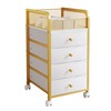 Rolling Makeup Organizer Cart, Under Desk Storage Cart with 4