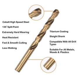 Generic 1-10MM 10 PCS MICRO HSS PRO TITANIUM COATED COBALT JOBBER STAINLESS STEEL DRILL BITS SET METAL WOOD PLASTIC UK (1.5mm)