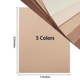 30 Sheets 8.5x11 Color Tones Cardstock Paper 250GSM Thick Paper Cards for Birthday Party, Invitations and DIY Crafts Decoration (Brown)