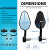 Motorcycle Bar End Mirrors Black CNC Bar End Mirrors for