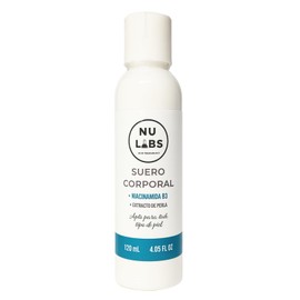 NU LABS Suero Corporal Niacinamida B3 + Extracto de Perla 120 ml – Sérum Ligero para Manchas, Tono Uniforme, Hidratación y Luminosidad – Apto Todos los Tipos de Piel