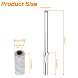 HARFINGTON 200pcs Sanding Bands for Nail Drill, 240 Grit Small Sanding Band with 3.1mm / 1/8" Mandrel, Mini Drill Bits Nail Tech File for Acrylic Gel Nail Shaping Polishing, White