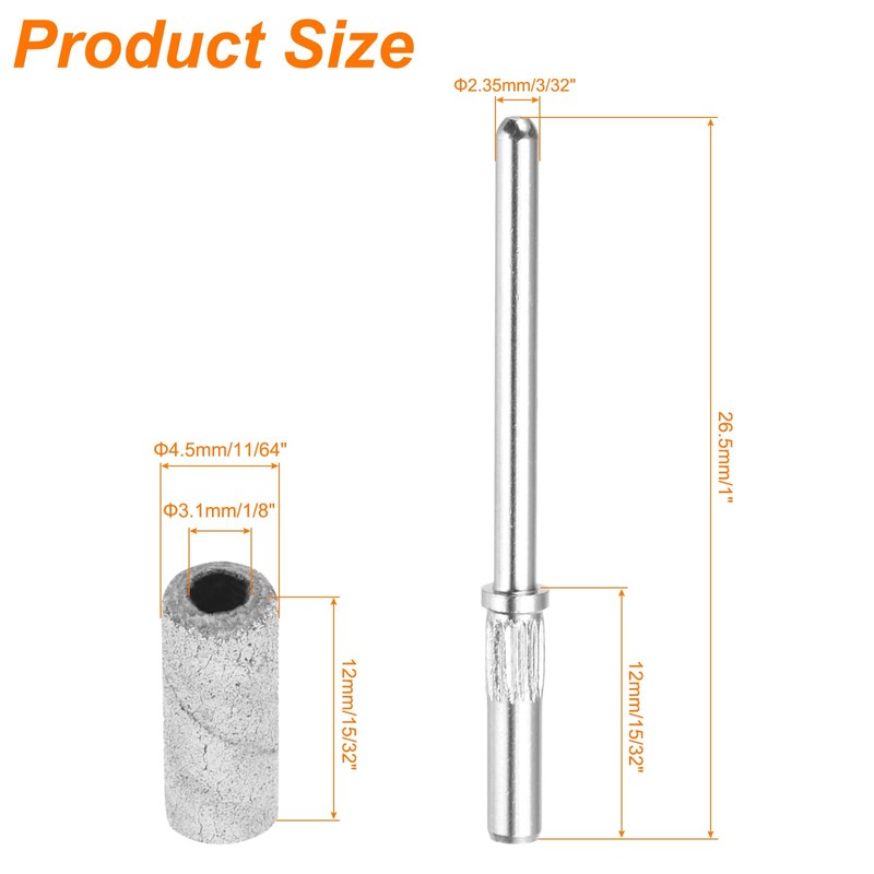 HARFINGTON 200pcs Sanding Bands for Nail Drill, 240 Grit Small