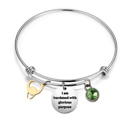 KUIYAI I am Burdened with Glorious Purpose Bracelet Loki Helmet Jewelry (Bracelet)