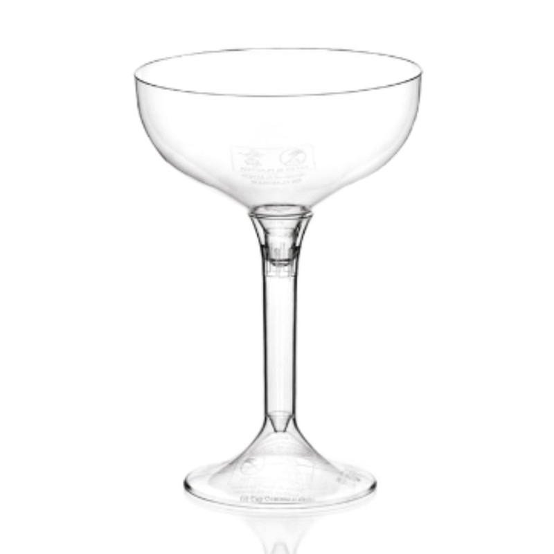 AIOS Pack of 20 Champagne Coupe Glasses Made from Recyclable