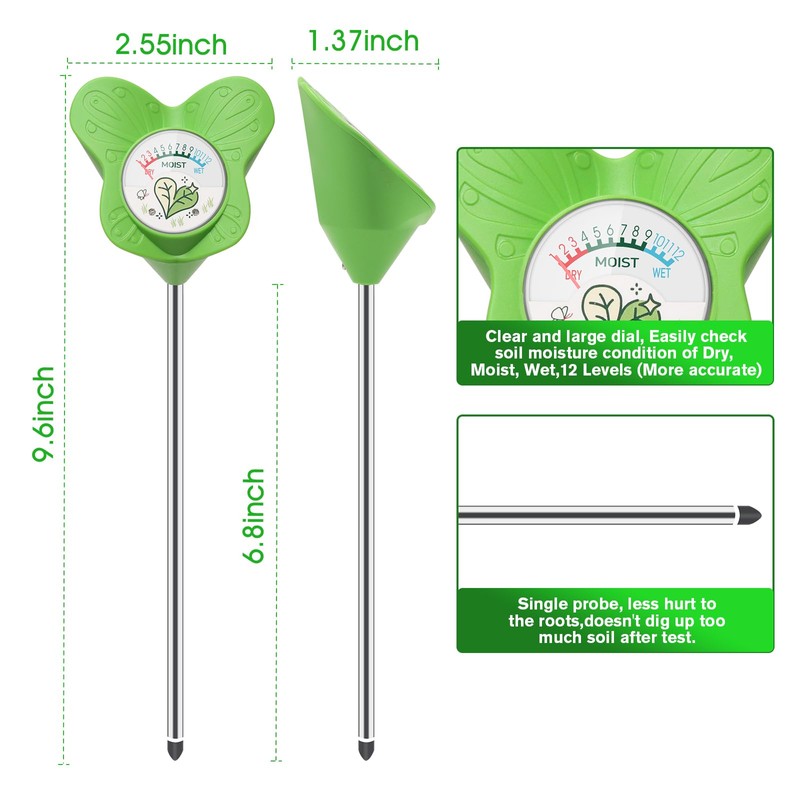 UNIWA Soil Moisture Meter, Plant Water Meter for House Plants