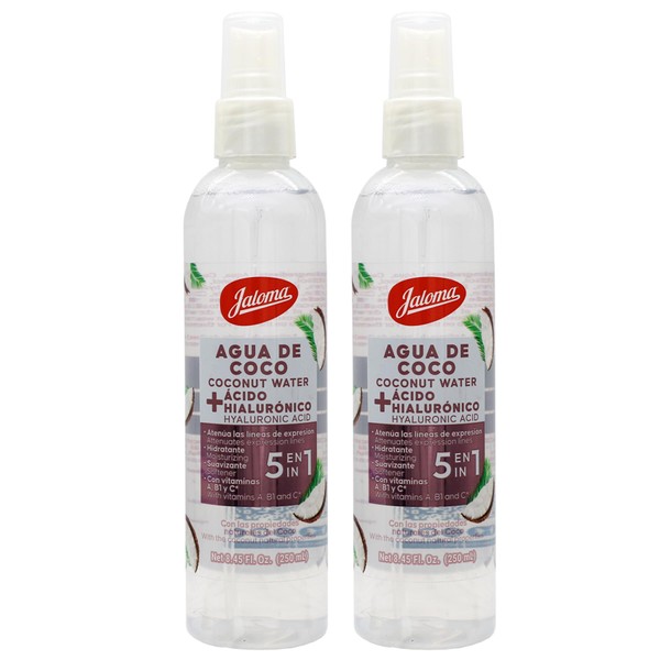JALOMA Agua de Coco, Coconut Water with Hyaluronic Acid, Moisturizing