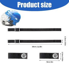 2 Pcs Hockey Helmet Chin Strap, Single Snap Ice Hockey Helmet Chin Strap, for Ice Hockey Replacement Parts for All Brands of Hockey Helmets