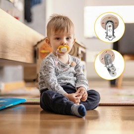 Kigniote Pack of 12 Wooden Dummy Clips, Baby Dummy Chains, Clips, Dummy Clips, Prevents Dummy from Dropping or Losing Dummy Chains Accessories for DIY Dummy Chain Crafts