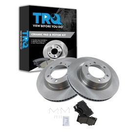 TRQ Front Brake Pad & Rotor Kit Brake Pads Brake Rotor Ceramic Compatible with 2010-2019 Lexus GX460 Toyota 4Runner