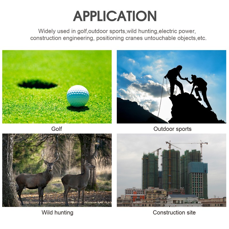 800M/1000M/1200M Golf Rangefinder 6X Magnification USB Charging Range Finder with
