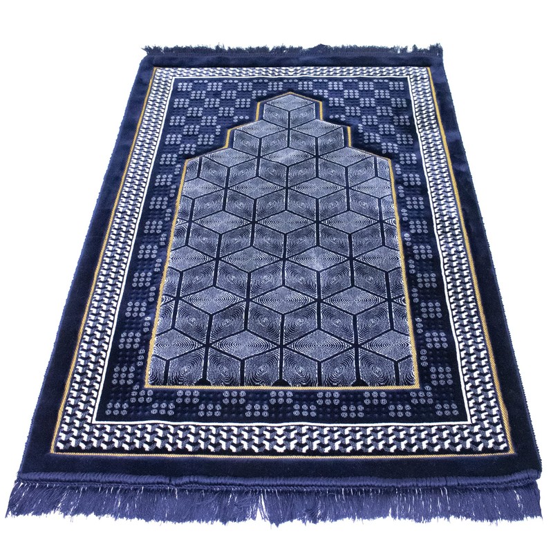 Modefa Turkish Islamic Velvet Prayer Rug - Thick Wide Soft