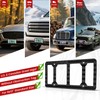 RED WOLF 2 PCS Silicone License Plate Frame American Flag