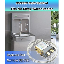 35839C Water Fountain Cold Control Thermostat Fits for Elkay/Halsey Taylor Water Cooler,Replaces 98773C