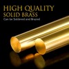 Swpeet Round Brass Rod, Pack of 2, Diameter 6.35 mm,