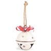 RAZ Imports Yuletide Gathering 11" White Glittered Jingle Bell with