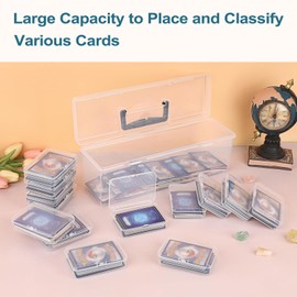 OwnMy 1+13 Plastic Trading Card Storage Box Holds 900+ Cards, Portable Large Sports Card Storage Case Organizer Boxes for Baseball Football MTG TCG Cards