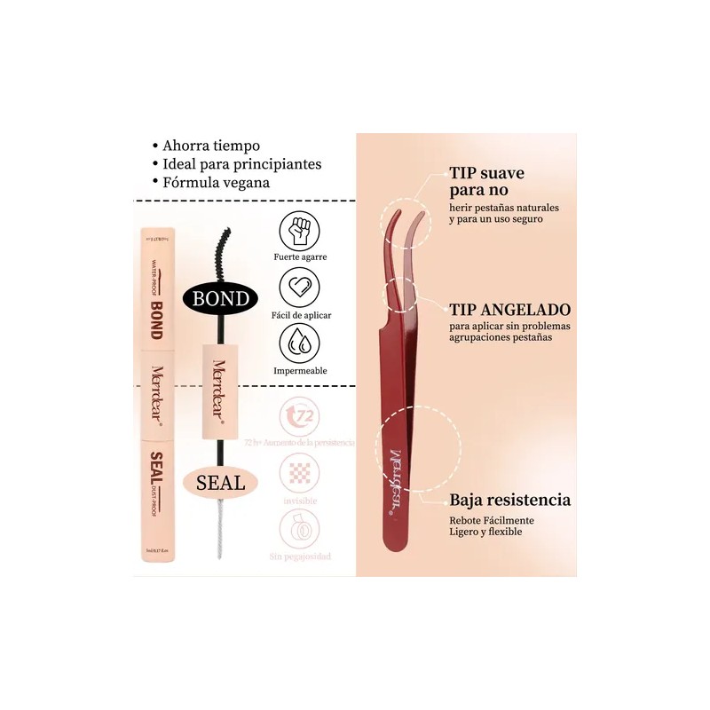 Pestañas Extensions Kit 144 Piezas H019 Curvatura D 8-18 Mm