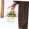 Ciieeo 5pcs Portable Woven Storage Baskets Multi Function Handle Baskets
