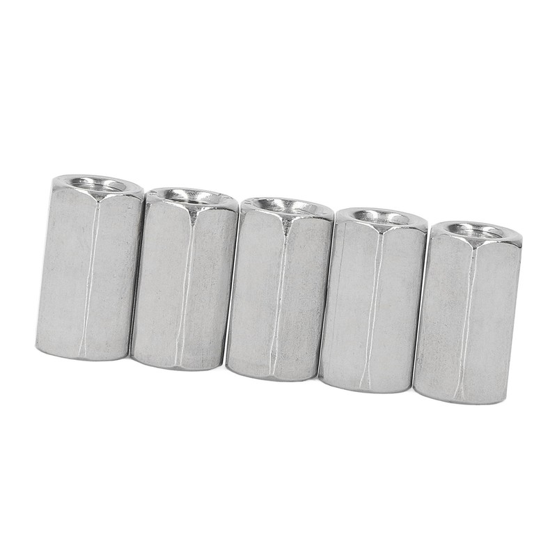 20PCS Hex Coupling Nuts 304 Stainless Steel Long Fine Thread