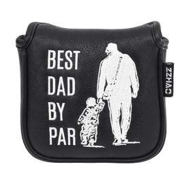 ZZHAO Golf Putter Cover | Funny Magnetic Mallet Putter Cover | Fits Most Mallet Putters | Golf Gifts for Dad | Accessories for Men | 5.5 x 4.7 x 1.2 Inches (Best DAD by PAR-FS)