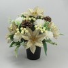 Christmas grave arrangement 25cm (10 inches) in grave pot/vase with