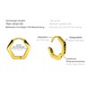 FILANGO 1 Pair Titanium Ear Clicker Hoop Earrings Hexagonal Choice