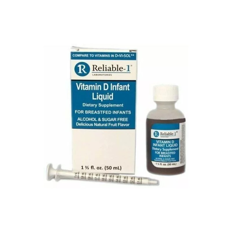 Reliable-1 Vitamin D Breastfed Infant Liquid Dietary Supplement Sugar Free