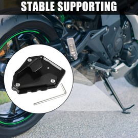 X AUTOHAUX 1 Set Aluminum Alloy Motorcycle Kickstand Pad for Honda NT1100 Black