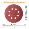 50Pcs 125mm 8 Holes Sanding Discs Pads Sanding Sheets, 5