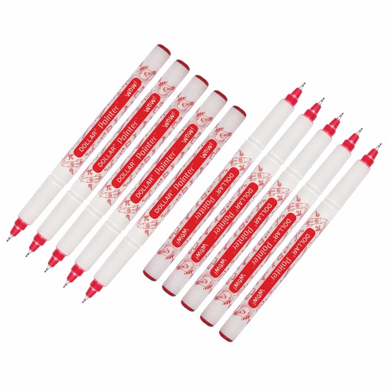 Fineliner Pens, RED, Ultra Fine Felt Point (0.3mm), Pack of