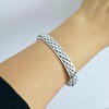 Treasure Bay Men's Silver Bracelet 925 Sterling Silver open Cuff