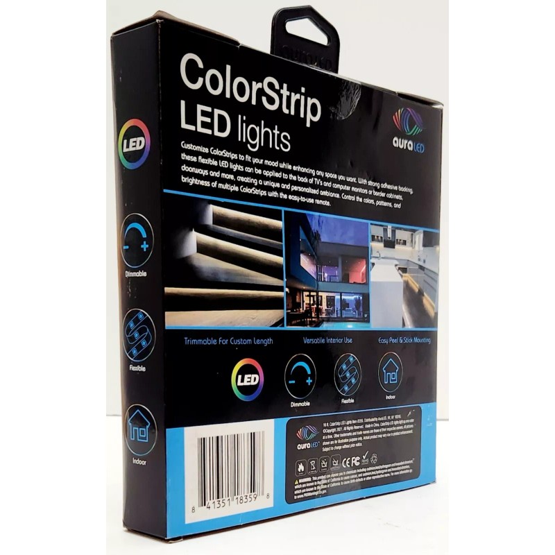 Tzumi Aura LED ColorStrip Lights, 16 Feet, USB Power Easy-To
