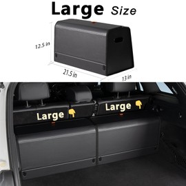 GMQ Trunk Organizers for Car,Car Organizers and Storage for SUV,Magnetic Lid with Collapsible Storage, Large Capacity for SUV, Truck, MPV (L-21.5×13×12.5 IN)