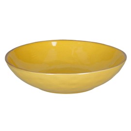 ROSE & TULIPANI MILANO Concerto OCRA Soup Plate 21 cm Yellow Dinner Service Dining Service Italian Stoneware