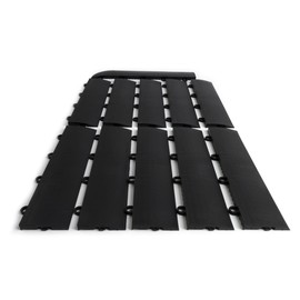 SnapFloors E175BLAK11F Transition Kit 10 Edges, 1 Female Corner Durable Interlocking Modular Garage Flooring Tile (11 Piece), Black