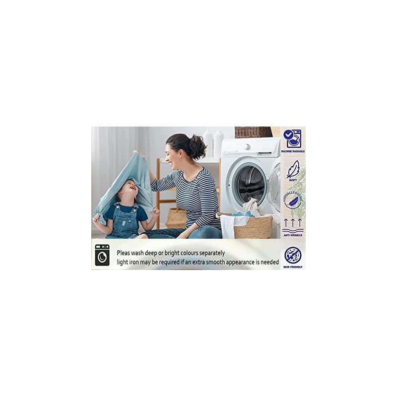 100% Egyptian Cotton Flat Sheet Super Soft Breathable Hypoallergenic Easy