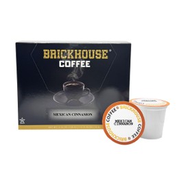 Brickhouse Mexican Cinnamon Flavored Coffee Pods – 12 Count Single Serve Cups Compatible with Keurig Brewers – Warm, Spiced Medium Roast Gourmet Coffee