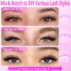 Yawamica Lash Clusters Kit 320pcs Eyelash Clusters D Curly 9-16mm