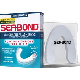 Sea-Bond Kit Almohadilla Adhesiva para Dentaduras Postizas Inferiores, 6 pack 12 Piezas Cada una