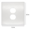 Jumbo Over Sized Paintable Wall Plate, Duplex Outlet (5, Duplex)