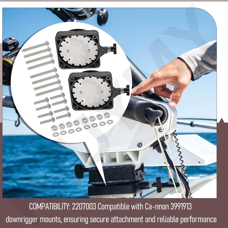 HTJYMY 2 Pack 2207003 Standard Low-Profile Swivel Base w/Hardware Compatible