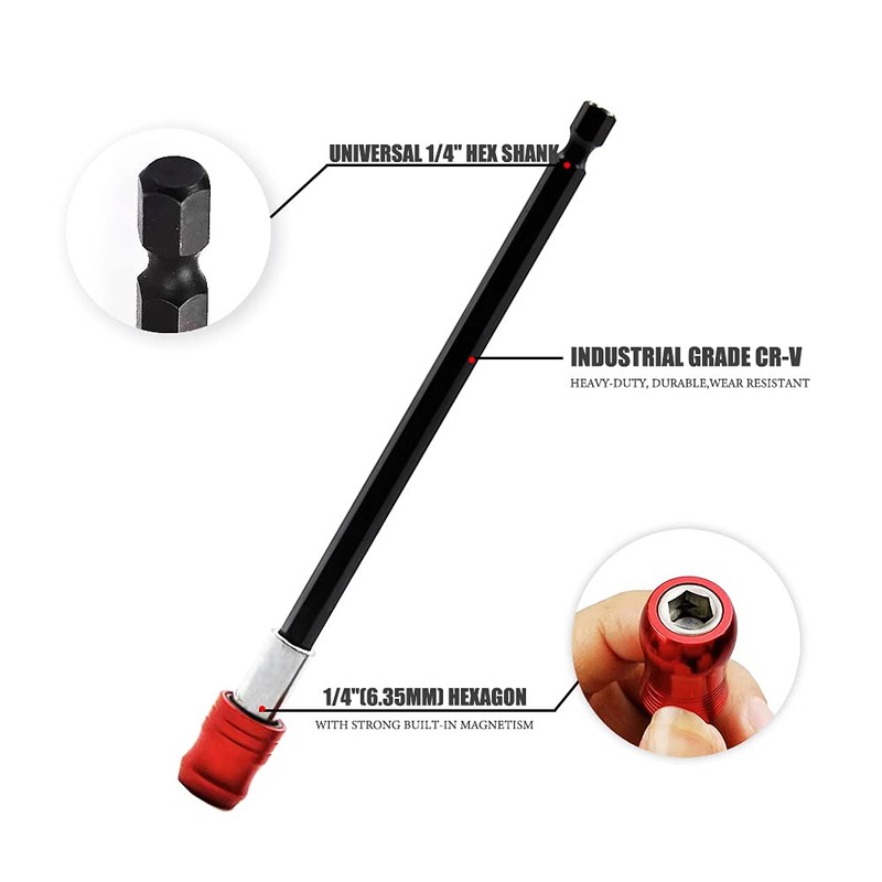 Drill Bit Holder 3 PCS Magnetic Screwdriver Bits Holder Universal